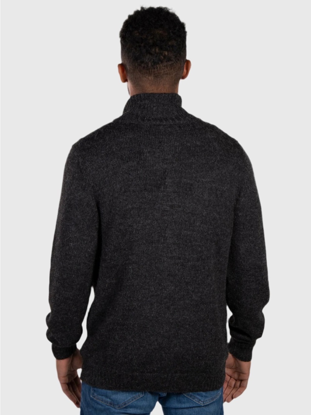 Simply Natural 100% Alpaca Dark Gray Full Zip Sweater - Men's Large - Picture 2 of 11